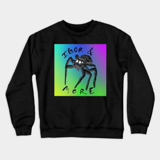 Jumping Spider Drawing V12 (With Words) Crewneck Sweatshirt